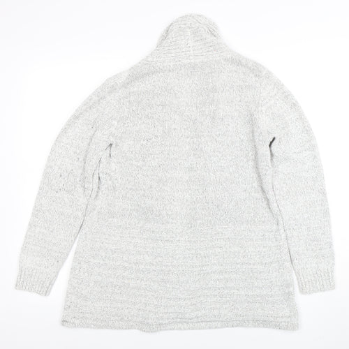 Fortune + Ivy Women’s Grey Petite M Cardigan Knit Jumper