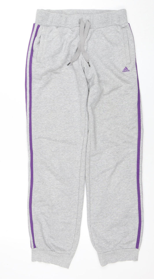 Adidas Women's Grey Sweatpants S Essentials Tapered Track Bottoms