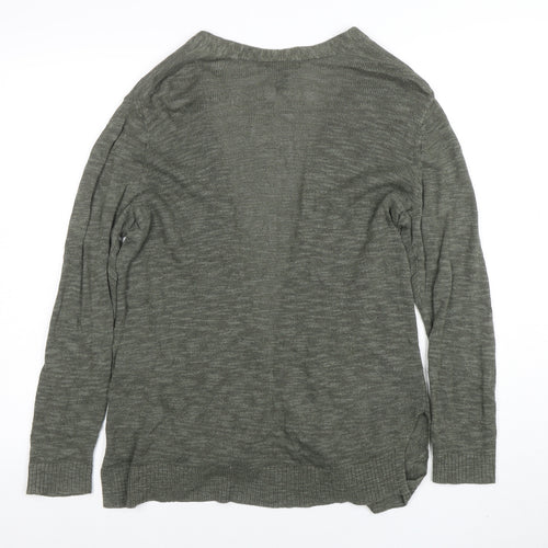 Gap Womens Green Lightweight Open Cardigan M Long Sleeve Knit
