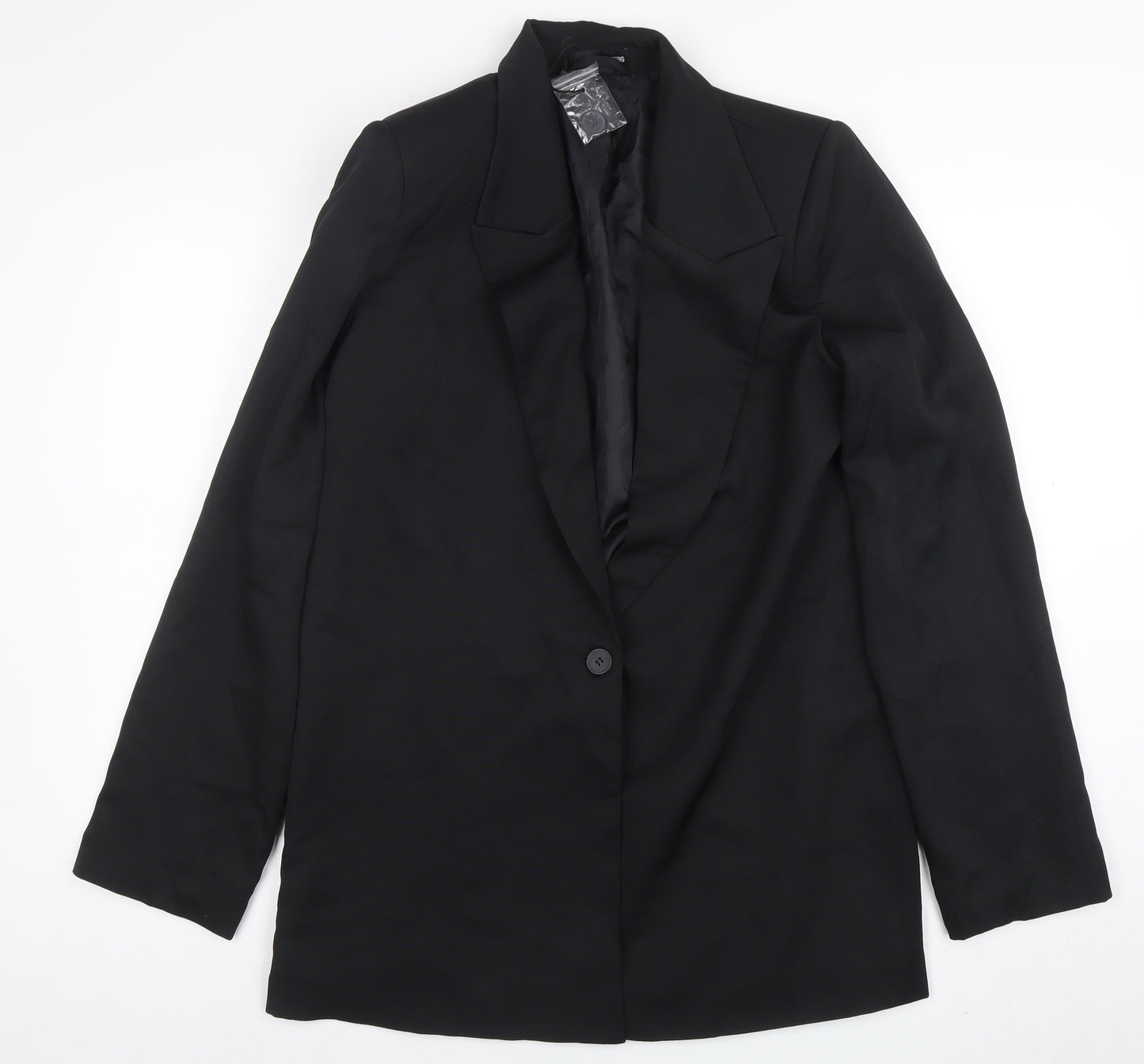PrettyLittleThing Womens Black Size 6 Single-Breasted Blazer Jacket