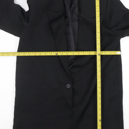 PrettyLittleThing Womens Black Size 6 Single-Breasted Blazer Jacket