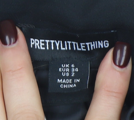 PrettyLittleThing Womens Black Size 6 Single-Breasted Blazer Jacket