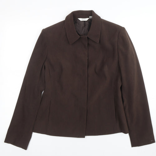 Next Women Brown UK 12 Suit Jacket Polyester Blend Lined Classic Style