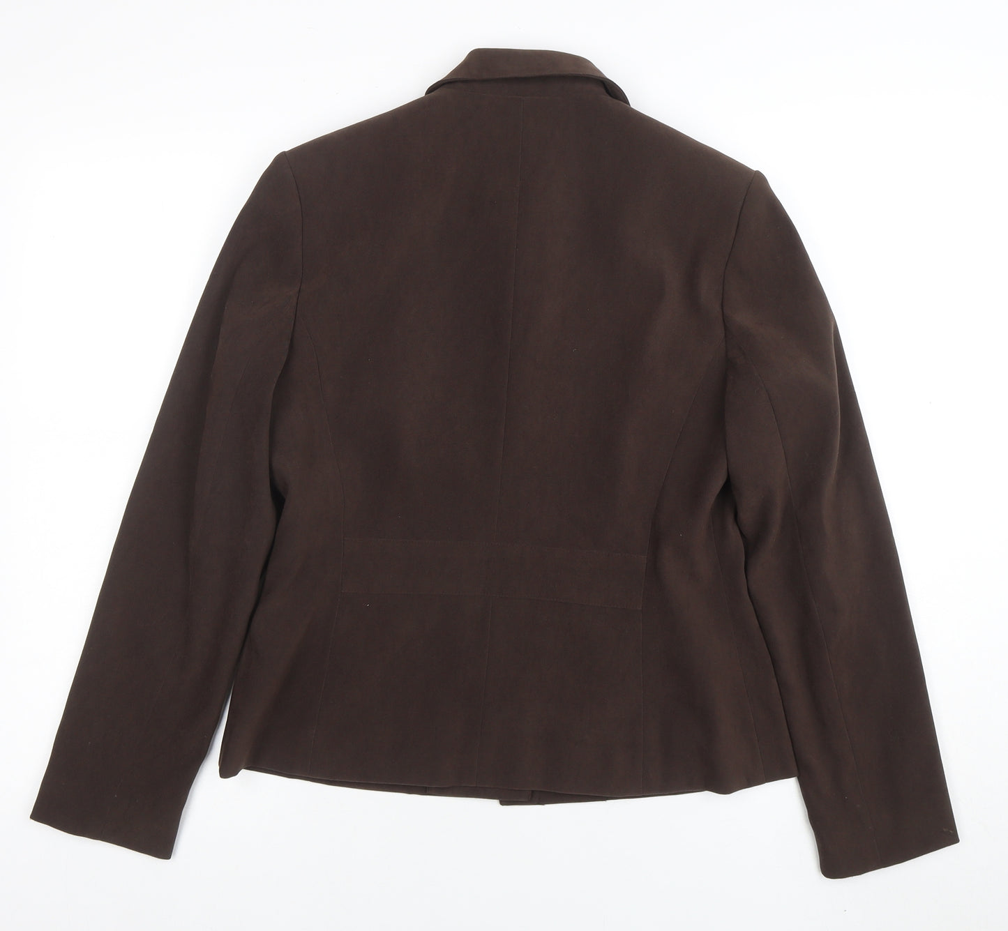 Next Women Brown UK 12 Suit Jacket Polyester Blend Lined Classic Style