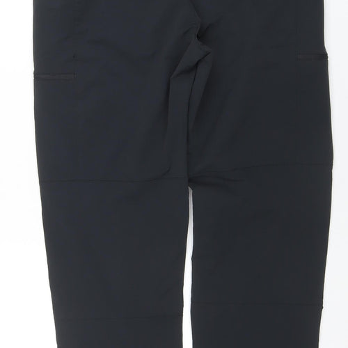 Tct Women Black L Cargo Travel Trousers Polyester Stretch