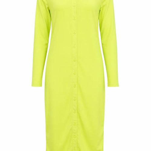 Missguided Women's Yellow Long Sleeve Button Shirt Dress Size 8