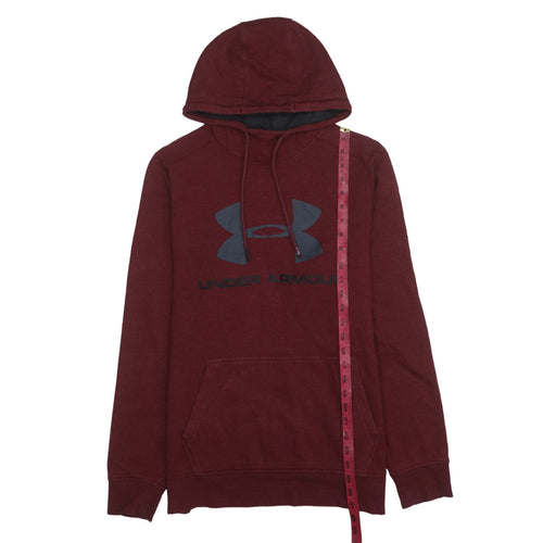 Under Armour Men's Red Pullover Hoodie Medium Sports Fleece
