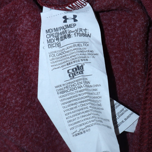 Under Armour Men's Red Pullover Hoodie Medium Sports Fleece
