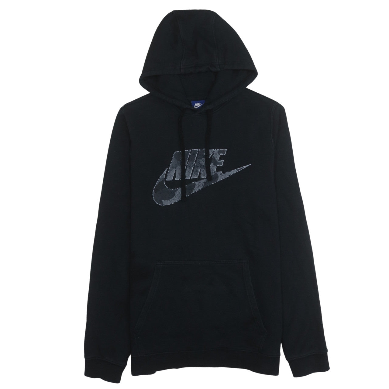 Nike Men's Black Pullover Hoodie M Regular Fit Graphic Logo Sweatshirt