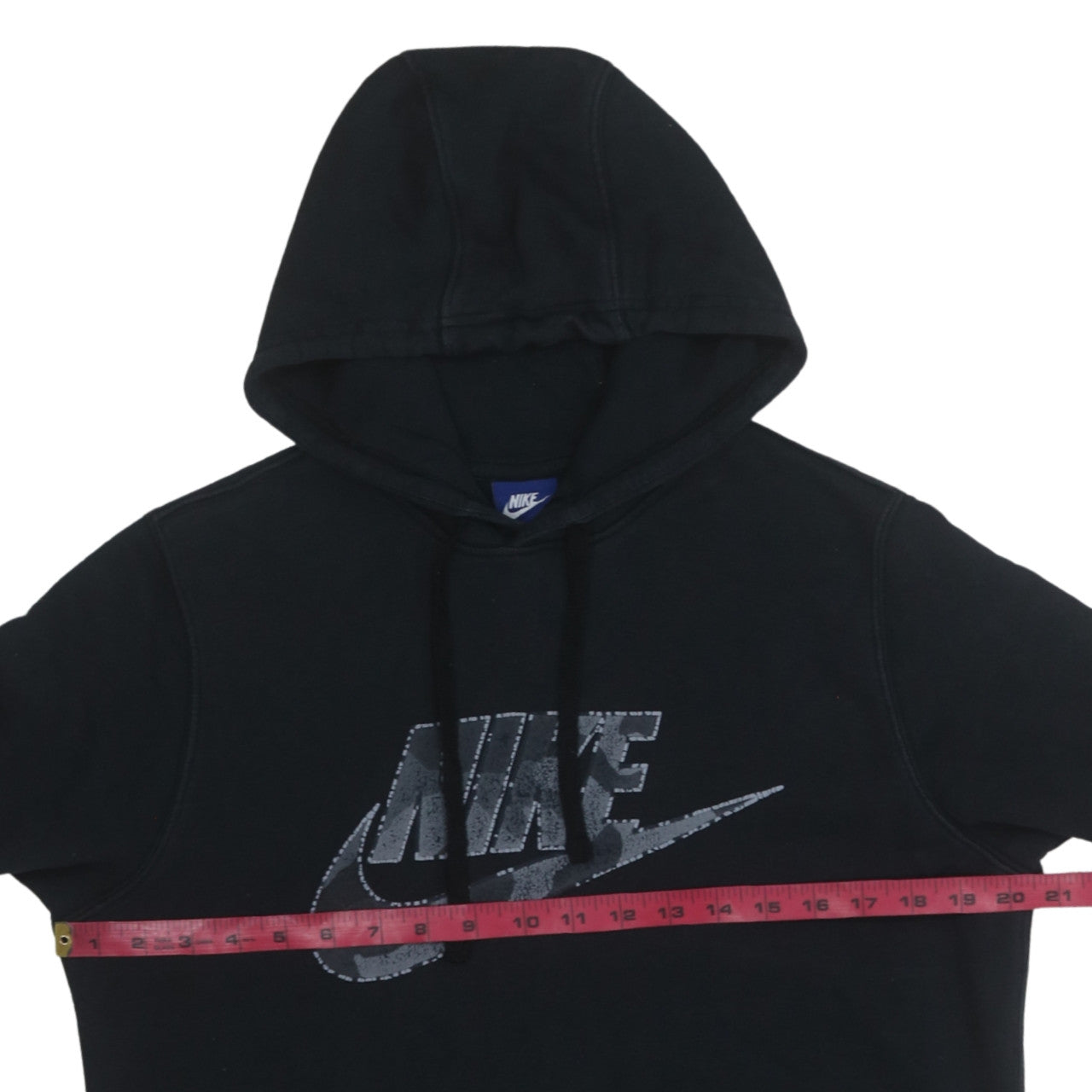 Nike Men's Black Pullover Hoodie M Regular Fit Graphic Logo Sweatshirt