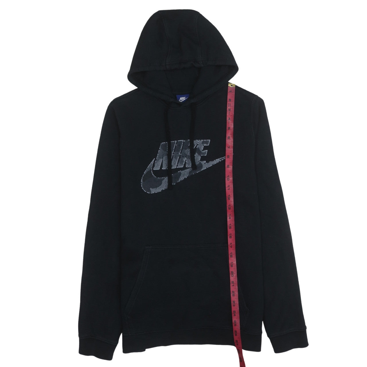 Nike Men's Black Pullover Hoodie M Regular Fit Graphic Logo Sweatshirt