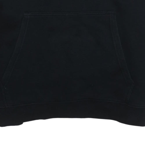 Nike Men's Black Pullover Hoodie M Regular Fit Graphic Logo Sweatshirt