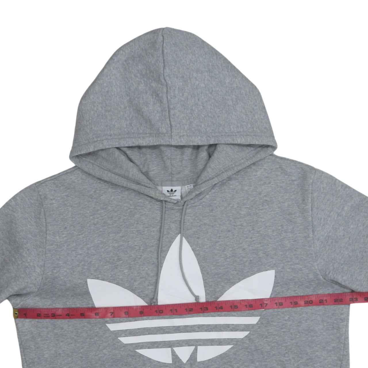Adidas Women Grey Hoodie UK 12 Pullover Trefoil Logo Sweatshirt