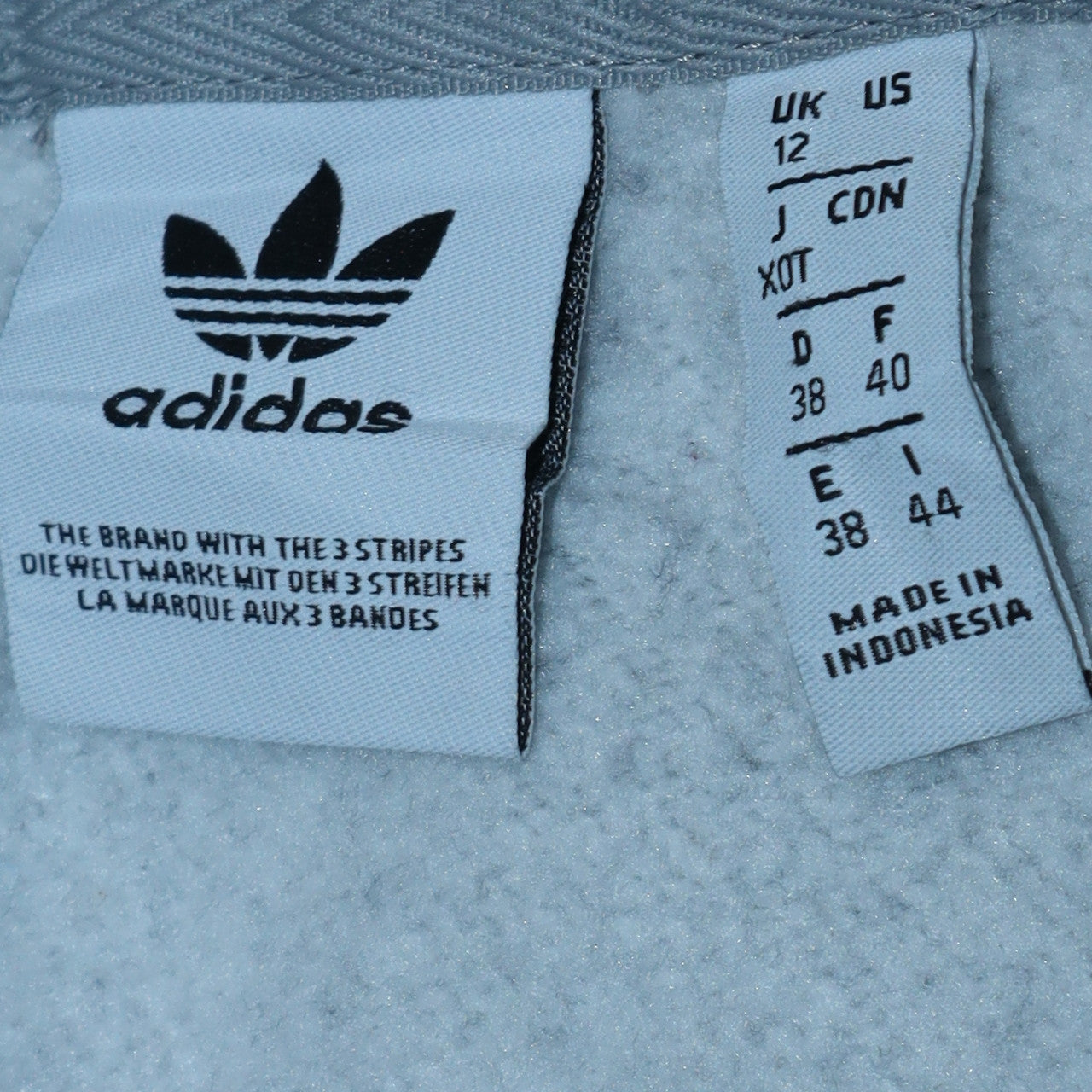 Adidas Women Grey Hoodie UK 12 Pullover Trefoil Logo Sweatshirt