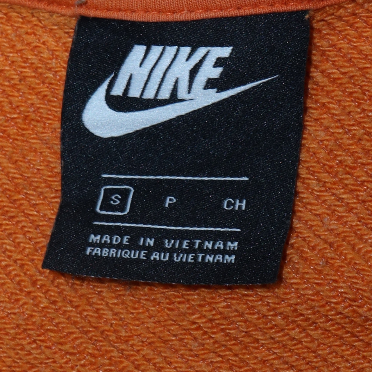 Nike Men's Orange Crew Neck Pullover Sweatshirt Size S