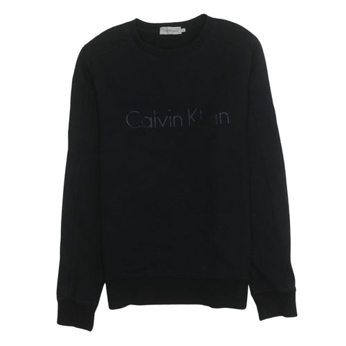 Calvin Klein Jeans Mens Black M Logo Crew Neck Sweatshirt