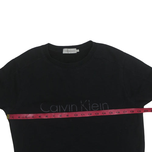 Calvin Klein Jeans Mens Black M Logo Crew Neck Sweatshirt