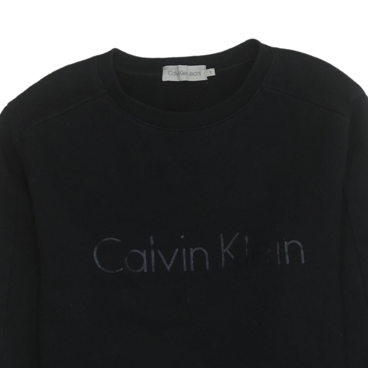 Calvin Klein Jeans Mens Black M Logo Crew Neck Sweatshirt
