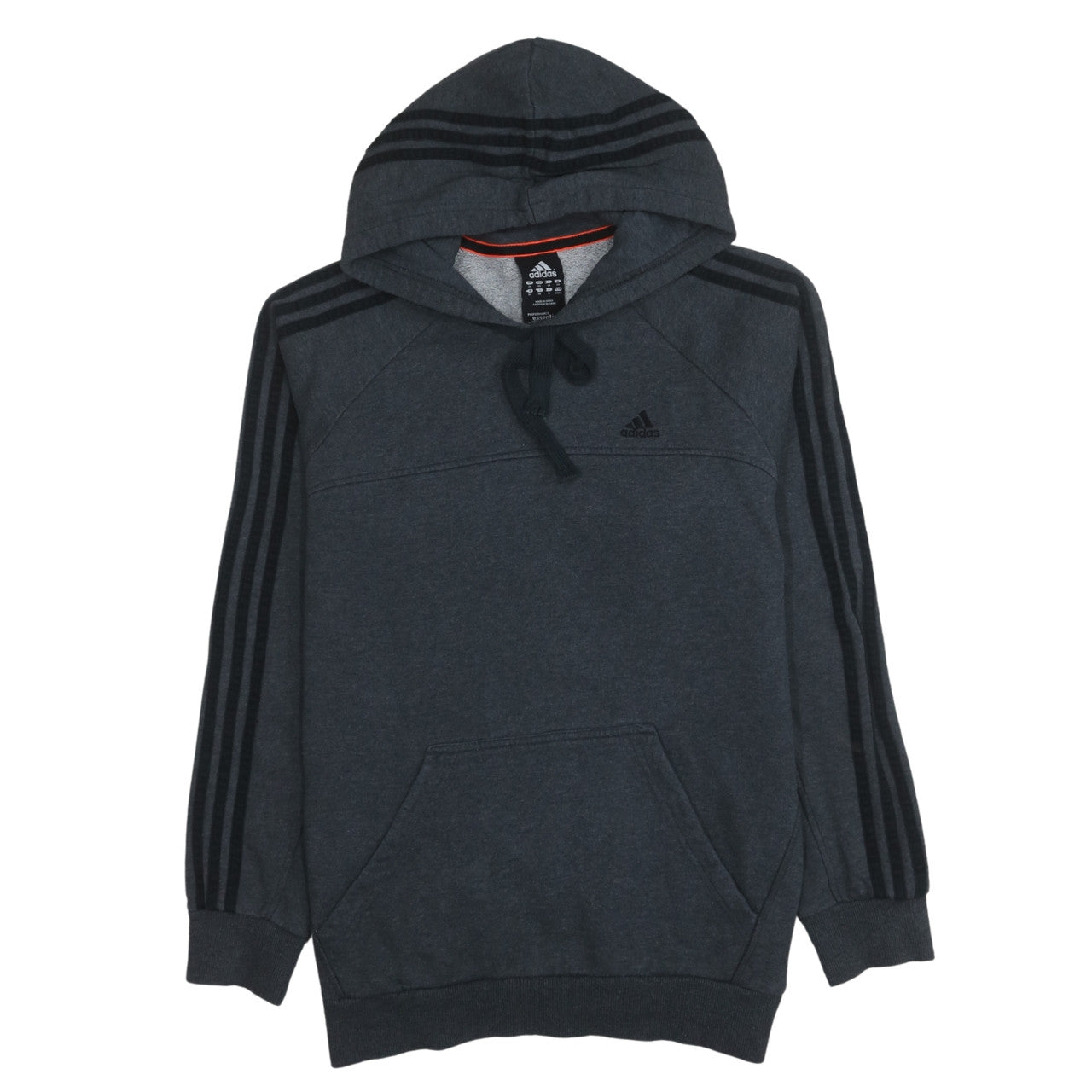 Adidas Men's Grey Pullover Hoodie Size M Fleece Sportswear