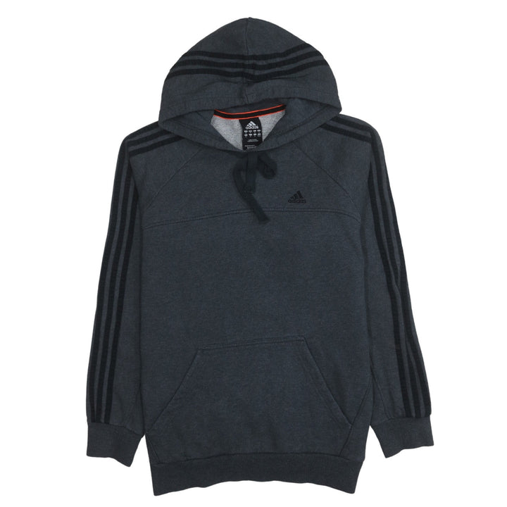 Adidas Men's Grey Pullover Hoodie Size M Fleece Sportswear