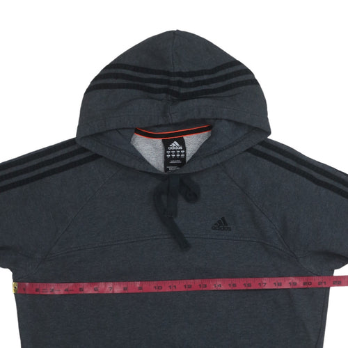 Adidas Men's Grey Pullover Hoodie Size M Fleece Sportswear