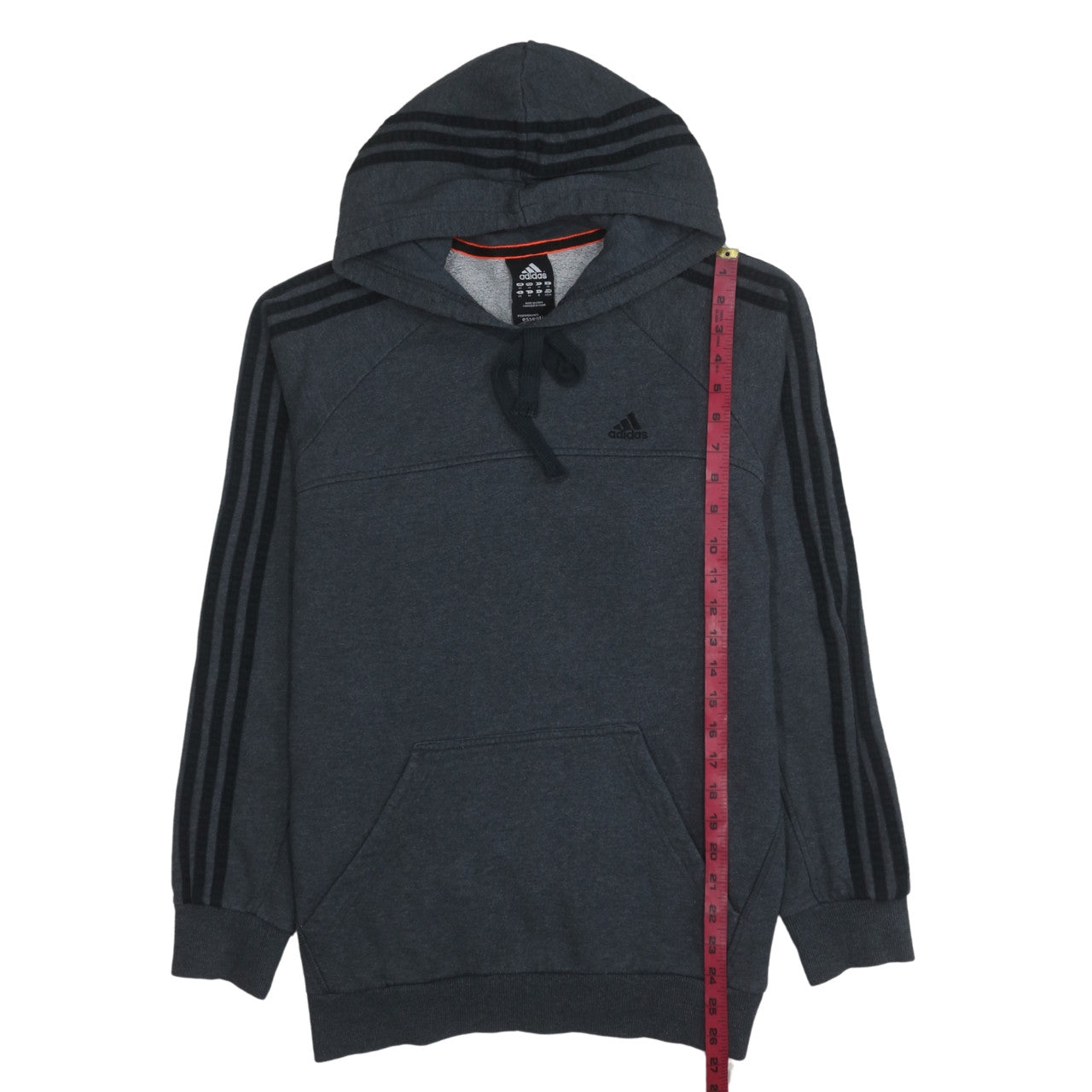 Adidas Men's Grey Pullover Hoodie Size M Fleece Sportswear