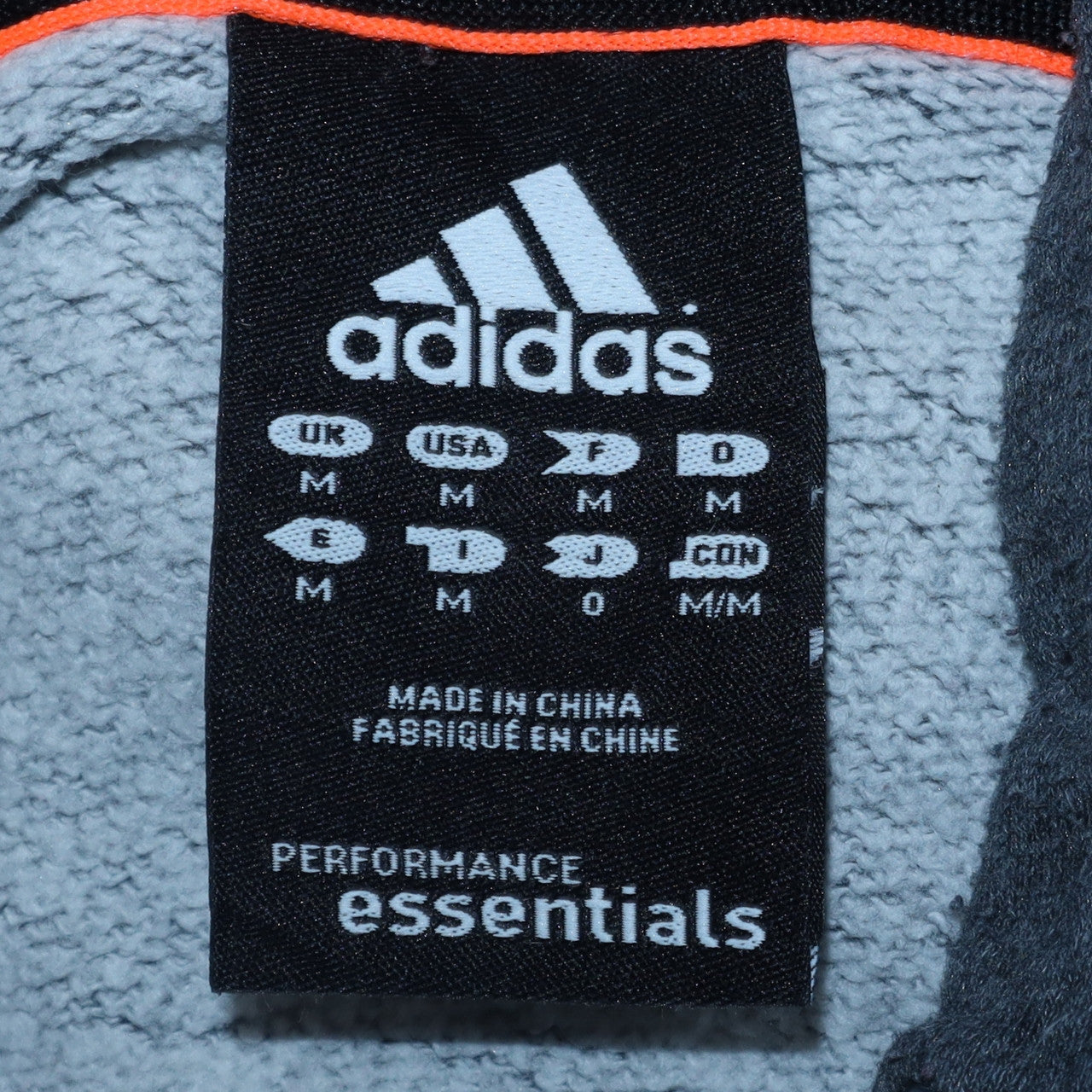 Adidas Men's Grey Pullover Hoodie Size M Fleece Sportswear