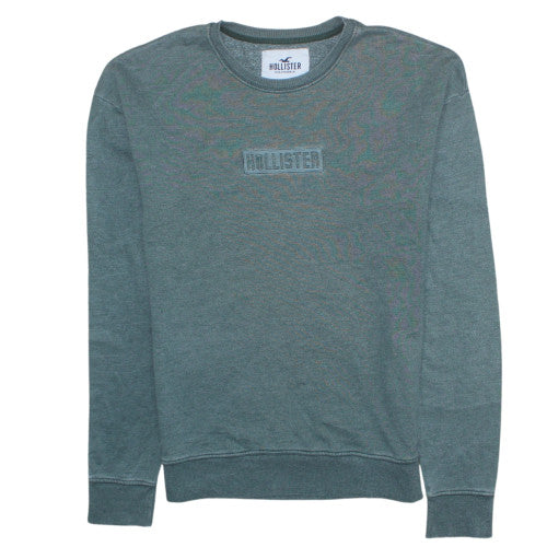 Hollister Men’s Green Logo Pullover Sweatshirt XS