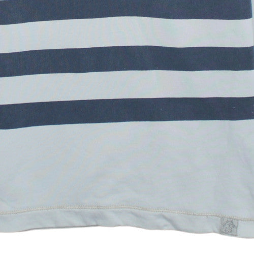 Ralph Lauren Polo Jeans Women White & Navy Striped Pullover Hoodie Size S
