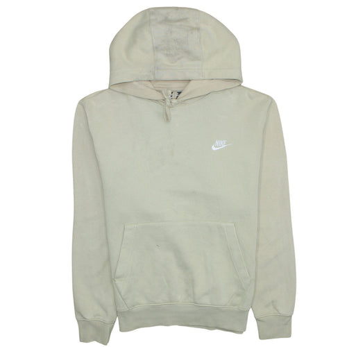 Nike Womens Beige Pullover Hoodie Small Cotton Blend Hooded Sweatshirt