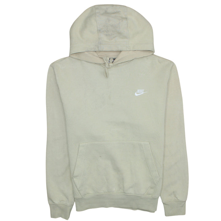 Nike Womens Beige Pullover Hoodie Small Cotton Blend Hooded Sweatshirt