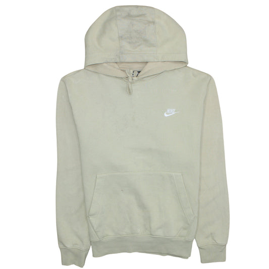 Nike Womens Beige Pullover Hoodie Small Cotton Blend Hooded Sweatshirt