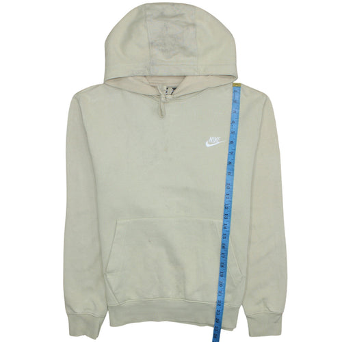 Nike Womens Beige Pullover Hoodie Small Cotton Blend Hooded Sweatshirt