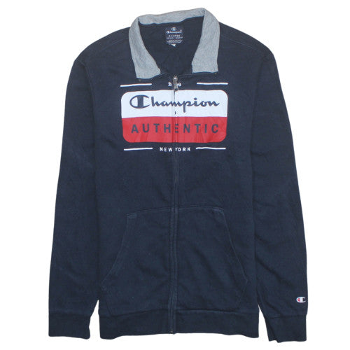 Champion Boys Blue Full Zip Fleece Sweatshirt XL 13-14 Years Logo Authentic