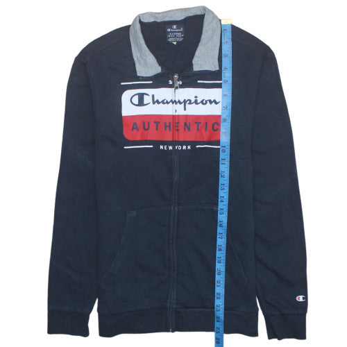 Champion Boys Blue Full Zip Fleece Sweatshirt XL 13-14 Years Logo Authentic