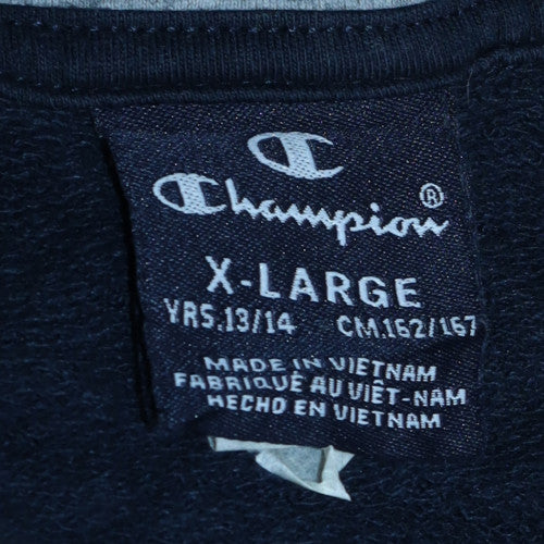 Champion Boys Blue Full Zip Fleece Sweatshirt XL 13-14 Years Logo Authentic