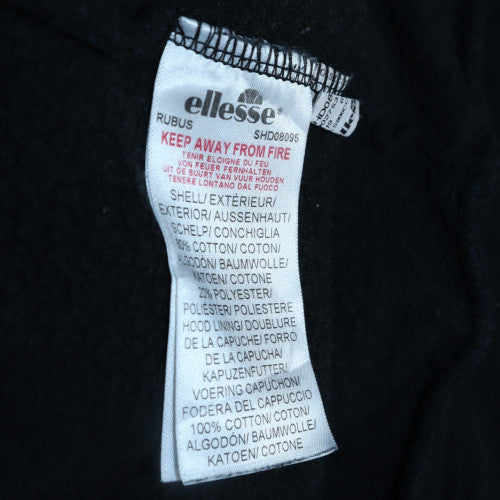 Ellesse Men's Black Pullover Hoodie Size S Retro Sports Logo