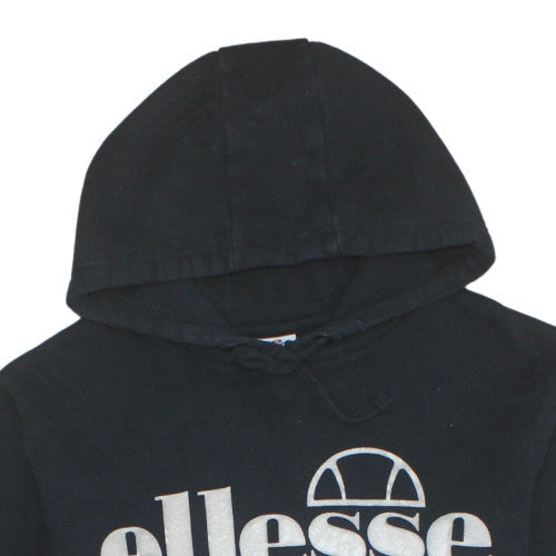Ellesse Men's Black Pullover Hoodie Size S Retro Sports Logo
