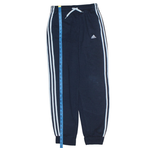 Adidas Boys Blue Jogger Sweatpants 13-14 Years Elastic Waist Sportswear