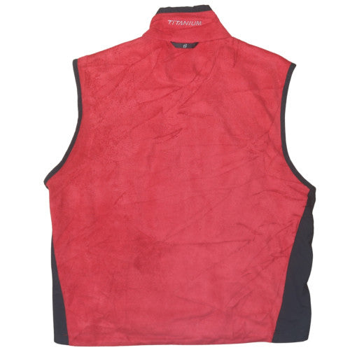 Columbia Men's Red Fleece Bodywarmer Waistcoat XL Interchange Hiking Outdoor