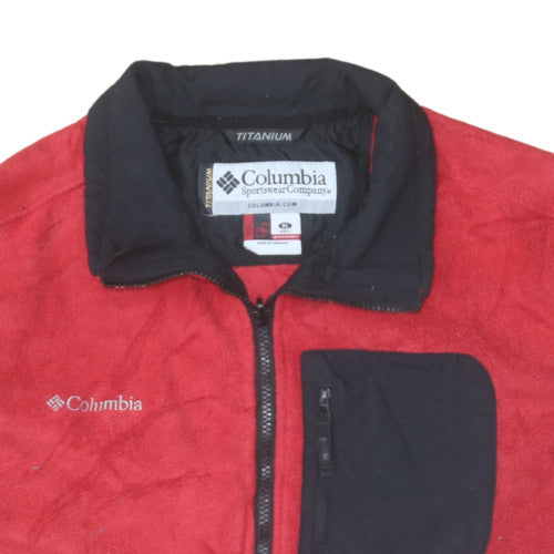 Columbia Men's Red Fleece Bodywarmer Waistcoat XL Interchange Hiking Outdoor