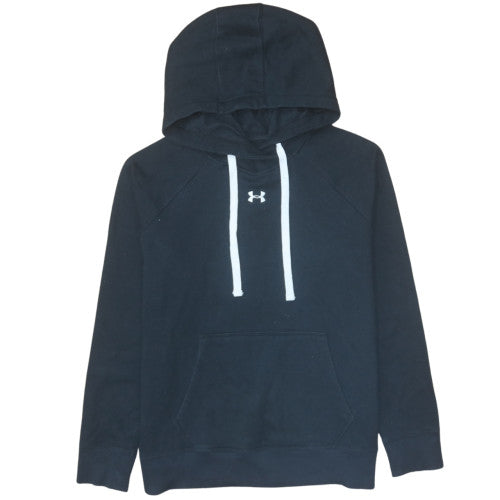 Under Armour Men's Black Pullover Hoodie Medium Relaxed Fit Fleece