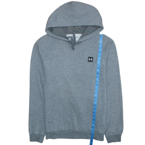 Under Armour Mens Grey Pullover Hoodie L Regular Fit Fleece