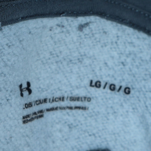Under Armour Mens Grey Pullover Hoodie L Regular Fit Fleece