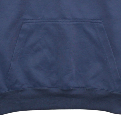 Adidas Mens Navy Blue Small Pullover Hoodie with Logo Trim