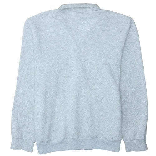 Adidas Men's Grey Full Zip Sweatshirt M Sports Embroidered Logo