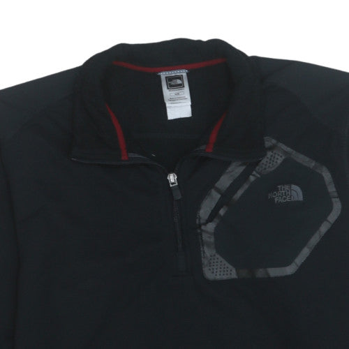The North Face Men's Black Fleece 1/4 Zip Pullover Sweatshirt M