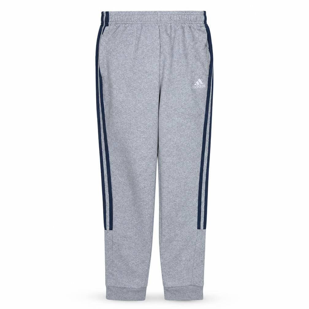 Front view of Adidas Men's Grey Jogger Trousers Small Regular Fit