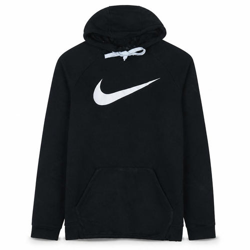 Nike Men's Black Dri-Fit Pullover Hoodie L Sports Logo Sweatshirt