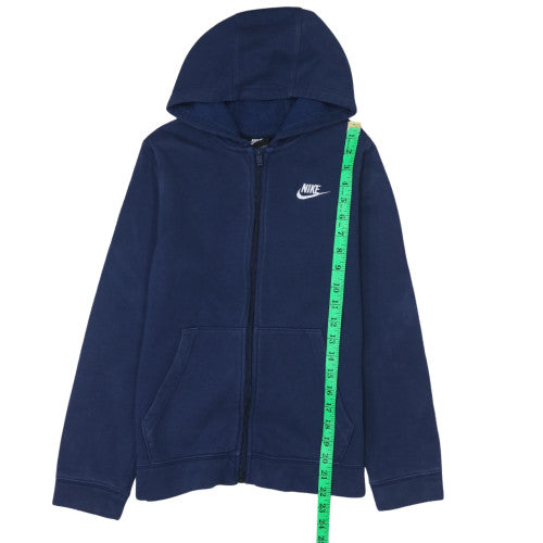 Nike Boys Blue Full Zip Hoodie Size L 147–158cm Standard Fit